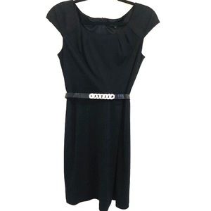 David Meister Jersey  Sheath Dress w Belt Size 8